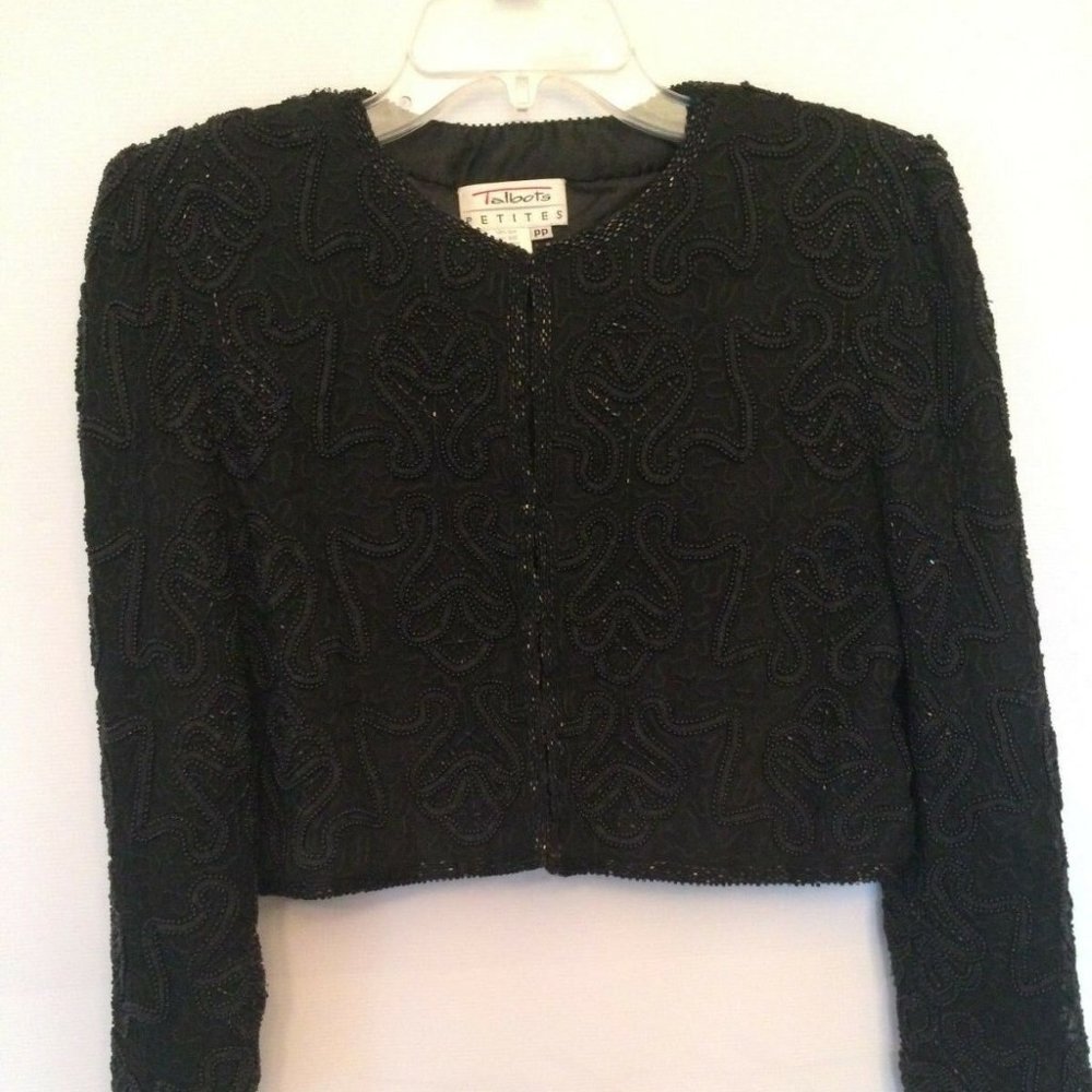Talbot's Vintage Beaded Silk Jacket Size 0-2 PP